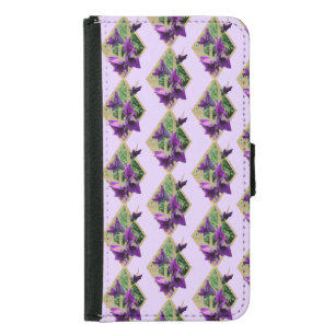 Vintage Gladiole  Samsung Galaxy Geldbeutel Hülle S5 Wallet Case