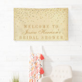 Vintage Glam Gold Confetti Bridal Shower Banner (Insitu)