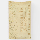 Vintage Glam Gold Confetti Bridal Shower Banner (Vertical)