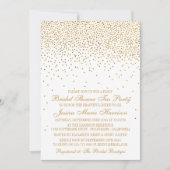 Vintage Glam Gold Confetti Bridal Shower Invitation (Front)