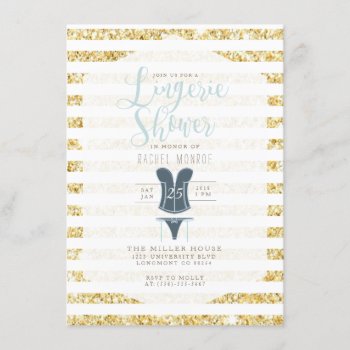 Vintage Glam Lingerie Shower Invite by RedefinedDesigns at Zazzle
