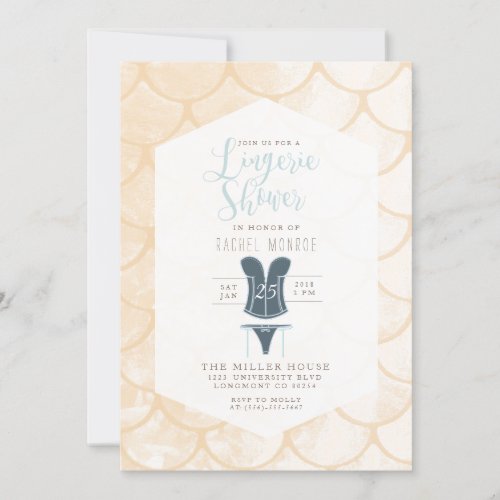 Vintage Glam Lingerie Shower Invite