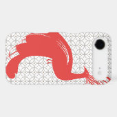 VINTAGE GLAM PEACOCK in Red iPhone Case (Back (Horizontal))