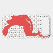 VINTAGE GLAM PEACOCK in Red iPhone Case (Back (Horizontal))