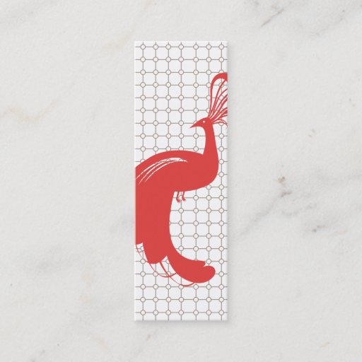 Customizable VINTAGE GLAM PEACOCK Slim Business Card