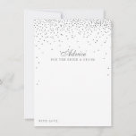 Vintage Glam Silver Confetti Wedding Collection Advice Card<br><div class="desc">Add a touch of glam to your wedding with these silver confetti advice cards. The simple yet stylish design will allow your guests to write a note of advice for you to keep and read over in years to come. The wording is easy to personalize so these cards can quickly...</div>