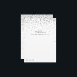 Vintage Glam Silver Confetti Wedding Collection Advice Card<br><div class="desc">Add a touch of glam to your wedding with these silver confetti advice cards. The simple yet stylish design will allow your guests to write a note of advice for you to keep and read over in years to come. The wording is easy to personalize so these cards can quickly...</div>