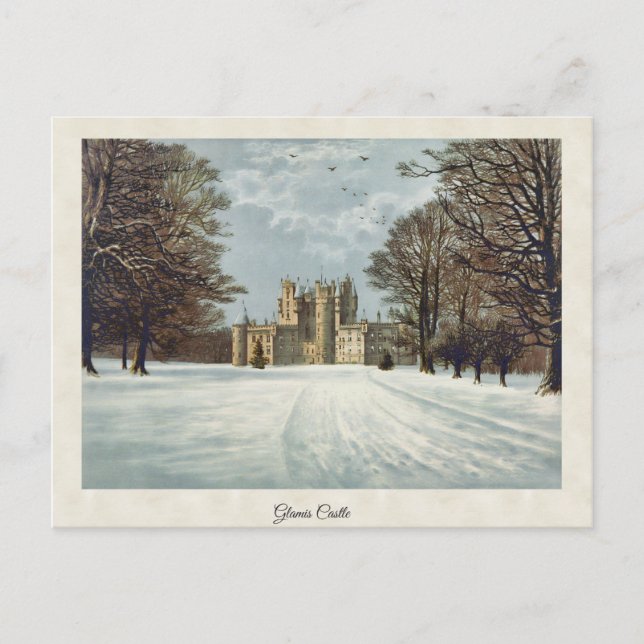 Vintage Glamis Castle Forfar Scotland Postcard (Front)