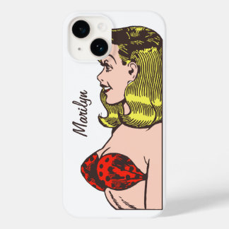 Vintage Glamor Girl, Blond Blombshell in Bikini Case-Mate iPhone 14 Case
