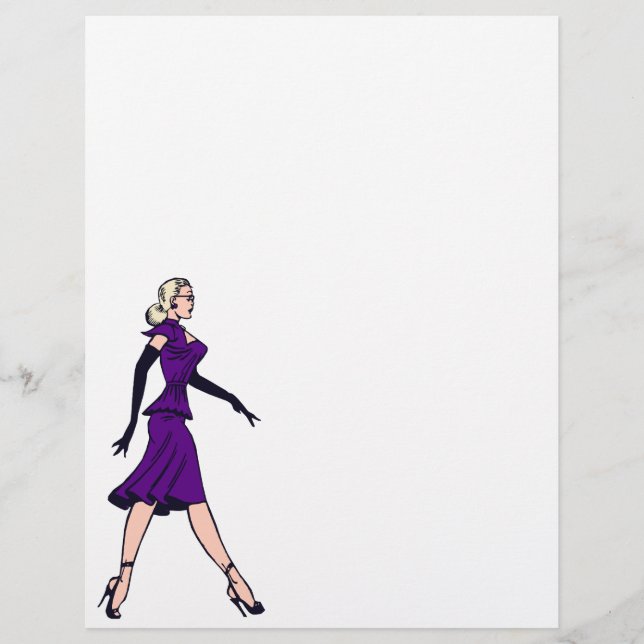 Vintage Glamor Girl, Retro Blond Secretary (Front)