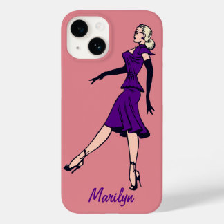Vintage Glamor Girl, Retro Blond Secretary Case-Mate iPhone 14 Case