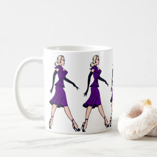 Vintage Glamor Girl, Retro Blond Secretary Coffee Mug