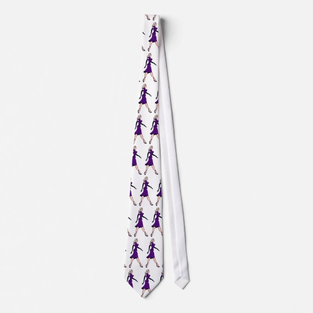 Vintage Glamor Girl, Retro Blond Secretary Tie (Front)