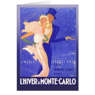 Vintage Glamorous Black Tie Couple in Monte Carlo