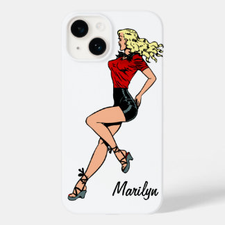 Vintage Glamour Girl Next Door, Blond Blombshell Case-Mate iPhone 14 Case
