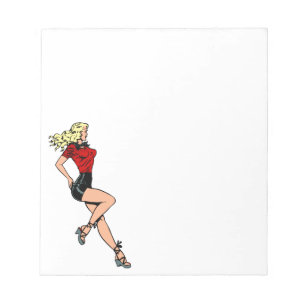 Vintage Glamour Girl Next Door, Blond Blombshell Notepad