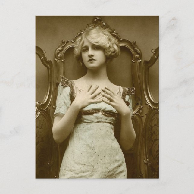 Vintage Glamour Girl Postcard (Front)