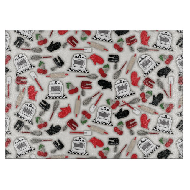 Vintage Glamour Kitchen Cutting Board (Front)