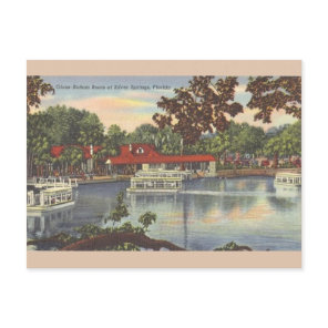 Vintage Glass Bottom Boats Florida Post Card