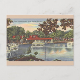 Vintage Glass Bottom Boats Florida Post Card