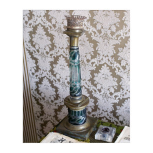 Vintage glass candleholder acrylic print