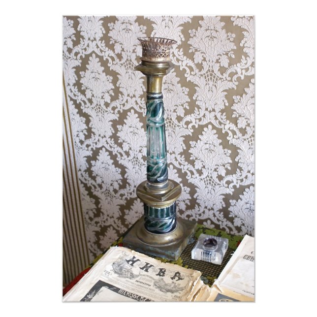 Vintage glass candleholder photo print (Front)