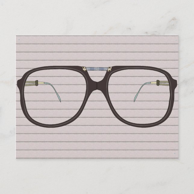 vintage glasses postcard (Front)