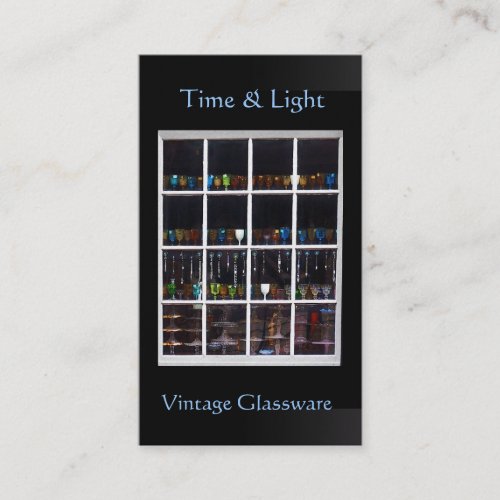Vintage Glassware Shop Window Card Business Card Templates