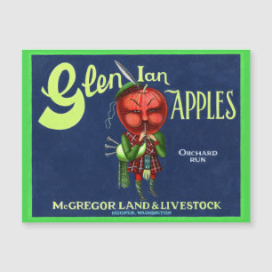Vintage Glen Ian Apples Logo, Hooper, Washington, 