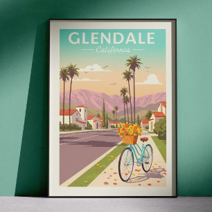 Vintage Glendale California Poster