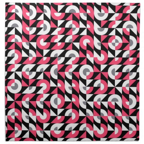 Vintage Glitch Geometric Abstract Pattern Cloth Napkin