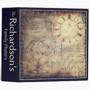 Vintage Global Time 3 Ring Binder