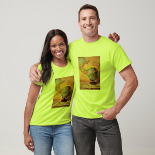 Vintage Globe and World Map T-Shirt
