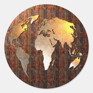 Vintage Globe Classic Round Sticker