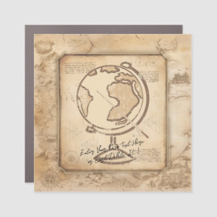 Vintage Globe. Geography & History Teacher Gift Car Magnet