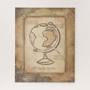 Vintage Globe. Geography & History Teacher Gift Jigsaw Puzzle