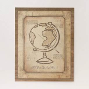 Vintage Globe. Geography & History Teacher Gift Jigsaw Puzzle