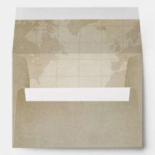 Vintage Globe Nautical Compass Wedding Envelopes