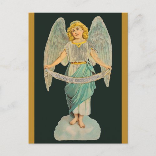 Vintage Gloria in Excelsis Deo Christmas Angel Postcard