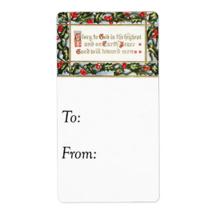 Vintage Glory to God Gift Tag