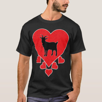 Vintage Goat Animal Lover Valentine'S Day Goat T-Shirt