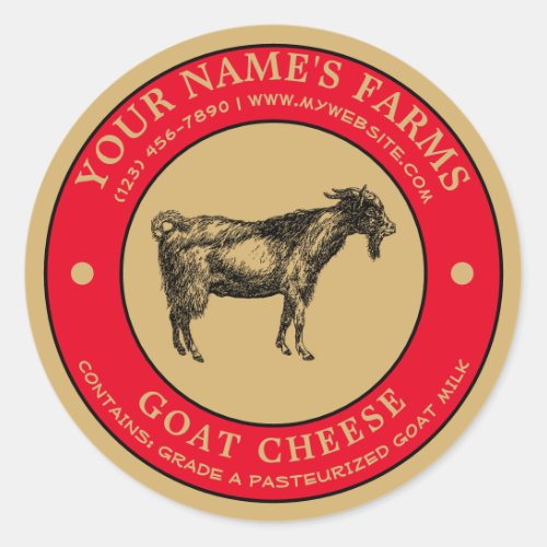 Vintage Goat Cheese Label Template