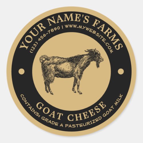 Vintage Goat Cheese Label Template