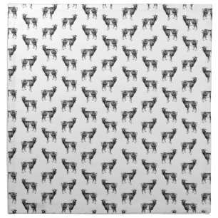 Vintage Goat Print Pattern CUSTOM BACKGROUND COLOR Cloth Napkin