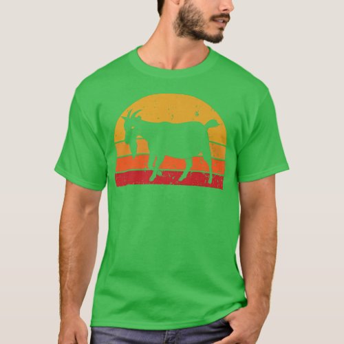 Vintage Goat Retro Animal Farm Cool Family Farmer  T_Shirt