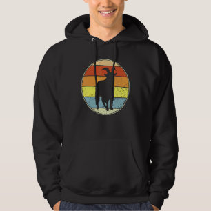 Vintage Goat Retro Goat Silhouette Animal 70s 80s Hoodie