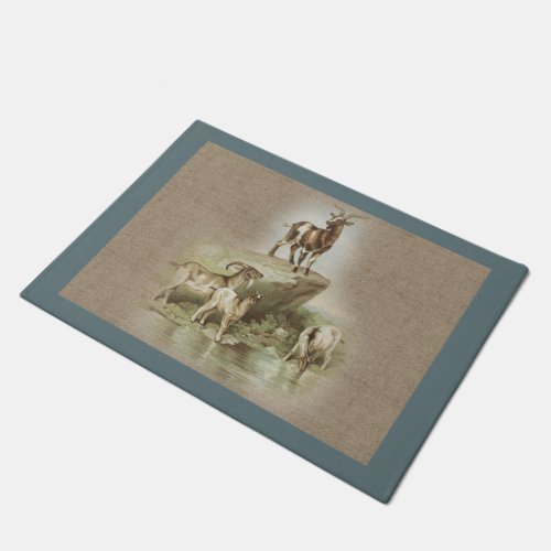 Vintage Goats Country Farm and Pets Doormat