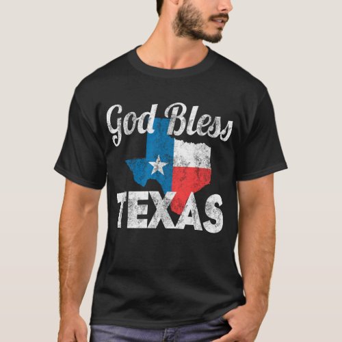 Vintage God Bless Texas T_Shirt