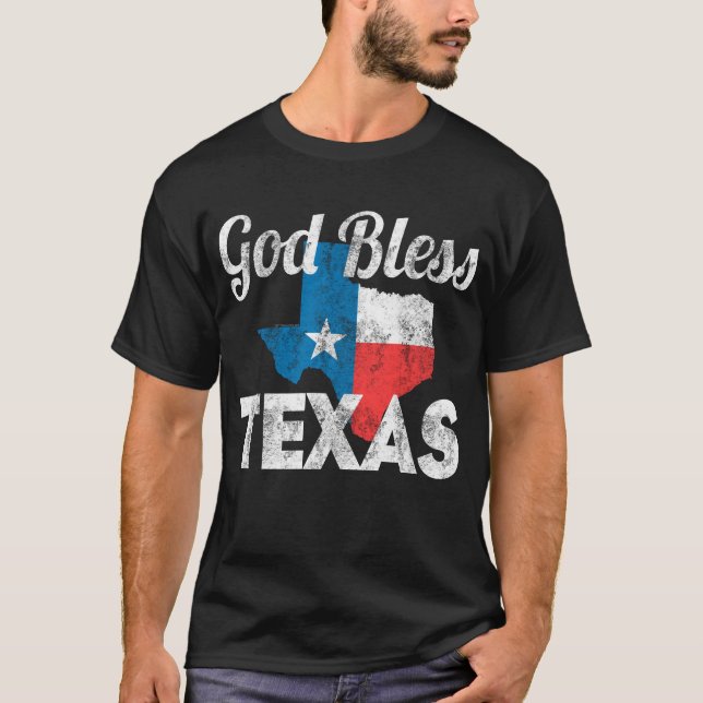 Vintage God Bless Texas T-Shirt (Front)