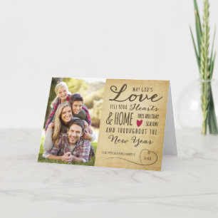 Vintage God's Love Holiday Photo Greeting Card